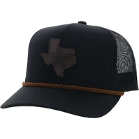 Casquette HOOey Dallas Cowboys State Patch Trucker Snapback pour homme Noir