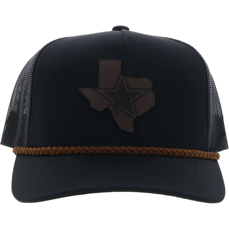 Men's HOOey Black Dallas Cowboys State Patch Trucker Snapback Hat