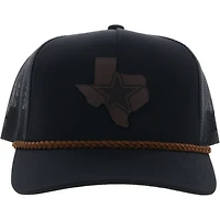 Casquette HOOey Dallas Cowboys State Patch Trucker Snapback pour homme Noir