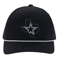 Casquette ajustable noire HOOey pour homme avec logo Texas Cowboys