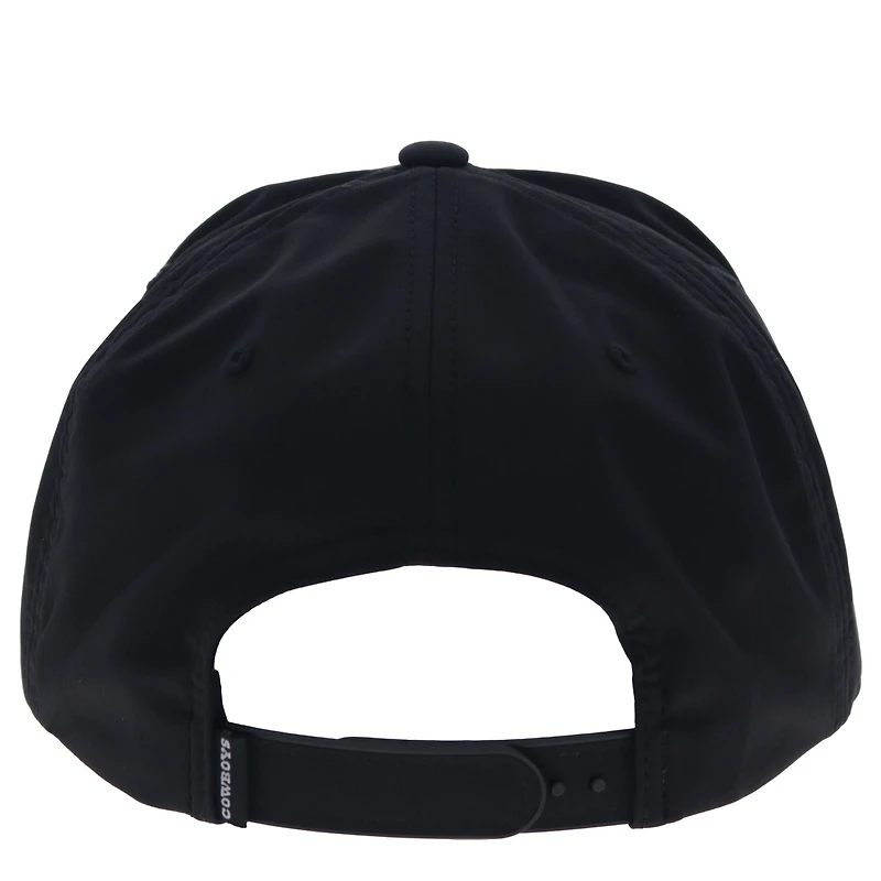 Casquette ajustable noire HOOey pour homme avec logo Texas Cowboys