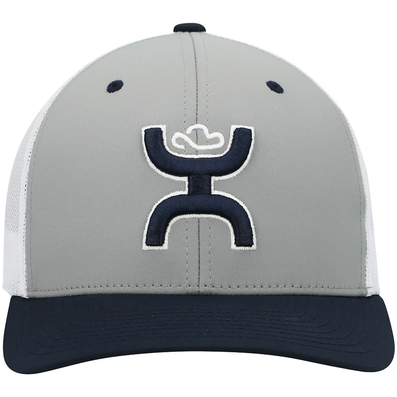 Casquette HOOey Dallas Cowboys Tri-Color H Trucker Snapback gris/bleu marine pour homme