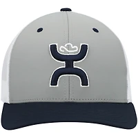 Casquette HOOey Dallas Cowboys Tri-Color H Trucker Snapback gris/bleu marine pour homme