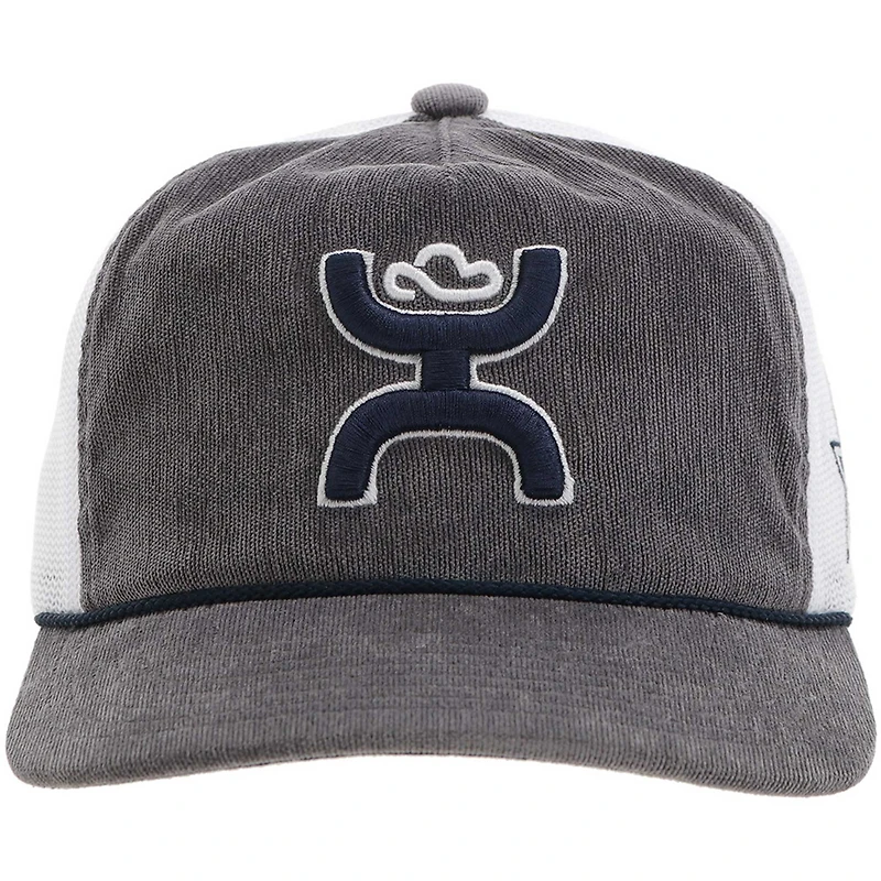 Men's HOOey Gray Dallas Cowboys H Cord Trucker Adjustable Hat