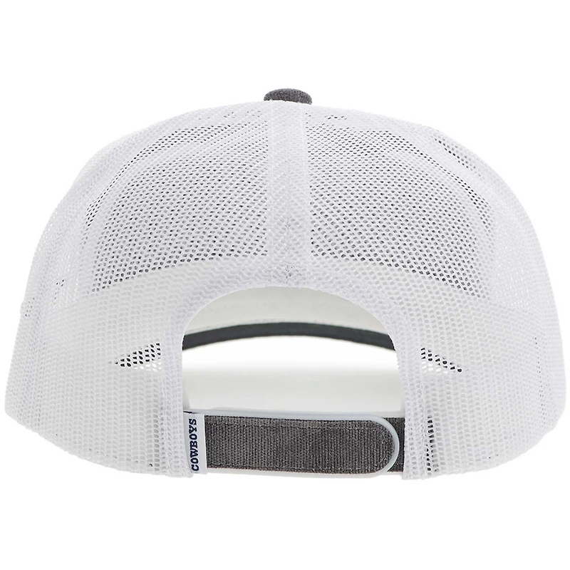Men's HOOey Gray Dallas Cowboys H Cord Trucker Adjustable Hat