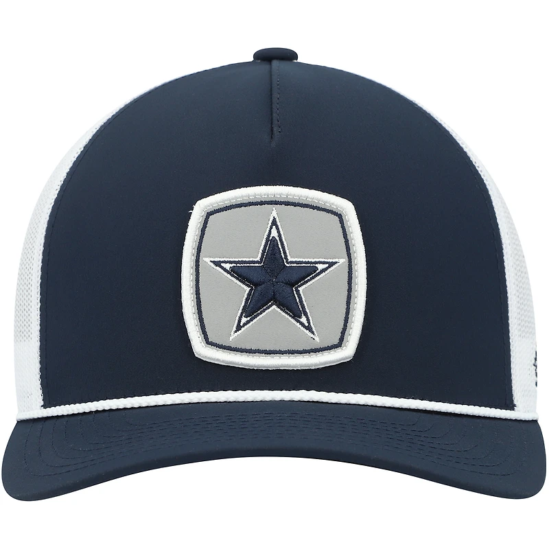 Casquette snapback HOOey Dallas Cowboys Star Patch Rope Trucker pour homme, bleu marine/blanc