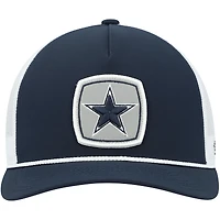 Casquette snapback HOOey Dallas Cowboys Star Patch Rope Trucker pour homme, bleu marine/blanc