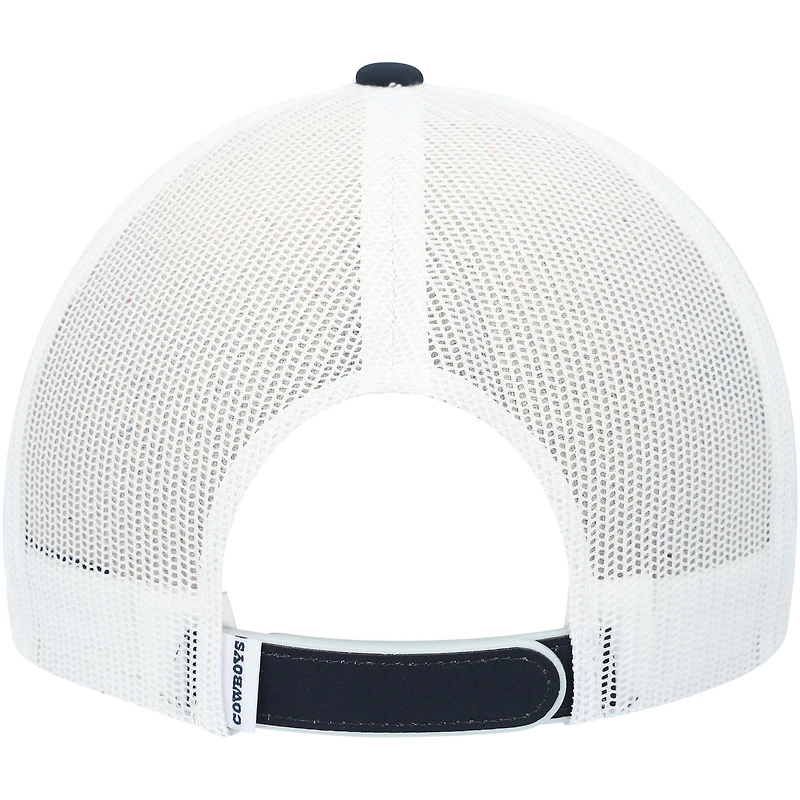 Casquette snapback HOOey Dallas Cowboys Star Patch Rope Trucker pour homme, bleu marine/blanc