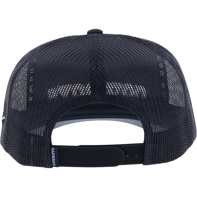 Casquette réglable HOOey Dallas Cowboys Wordmark Rope Trucker pour homme, bleu marine