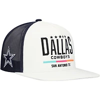 Casquette snapback blanche/bleu marine Dallas Cowboys San Antonio Trucker pour homme HOOey