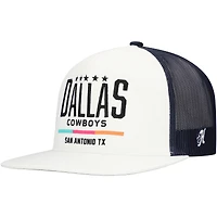 Casquette snapback blanche/bleu marine Dallas Cowboys San Antonio Trucker pour homme HOOey