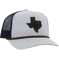 Men's HOOey White/Navy Dallas Cowboys State Patch Trucker Snapback Hat
