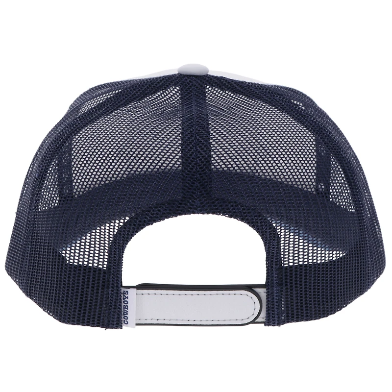 Casquette ajustable blanche à patchs superposés pour homme HOOey des Cowboys de Dallas