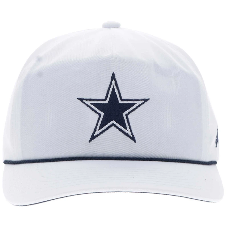 Men's HOOey White Dallas Cowboys Star Logo Rope Adjustable Hat