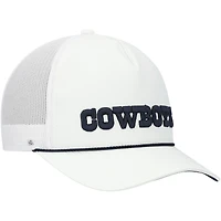 Men's HOOey White Dallas Cowboys Wordmark Rope Trucker Snapback Hat