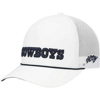 Casquette HOOey Dallas Cowboys Wordmark Rope Trucker Snapback pour homme