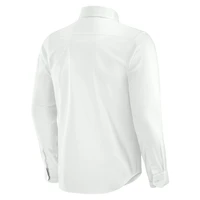 Chemise boutonnée à manches longues pour homme J. Palmer Dallas Cowboys Man-In-Motion blanche