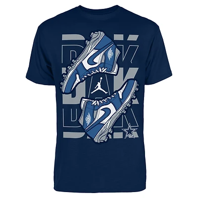 T-shirt graphique Jordan Brand Dak Prescott pour hommes, bleu marine, Dallas Cowboys Repeat Sneaker