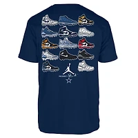 T-shirt graphique Jordan Brand Dak Prescott bleu marine Dallas Cowboys Shoe Schedule pour homme