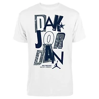 T-shirt graphique frais blanc Dallas Cowboys de marque Jordan pour homme Dak Prescott
