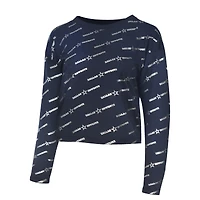 T-shirt à manches longues bleu marine Dallas Cowboys de Lauren James pour homme