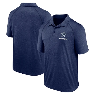Polo raglan bleu marine chiné avec logo Athletic pour homme des Cowboys de Dallas Making Waves