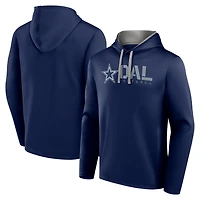 Sweat à capuche bleu marine avec logo Athletic Cowboys de Dallas pour homme
