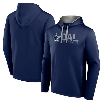 Sweat à capuche bleu marine avec logo Athletic Cowboys de Dallas pour homme