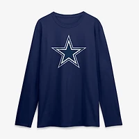 Men's Logo Athletic Navy Dallas Cowboys Primary Long Sleeve T-Shirt