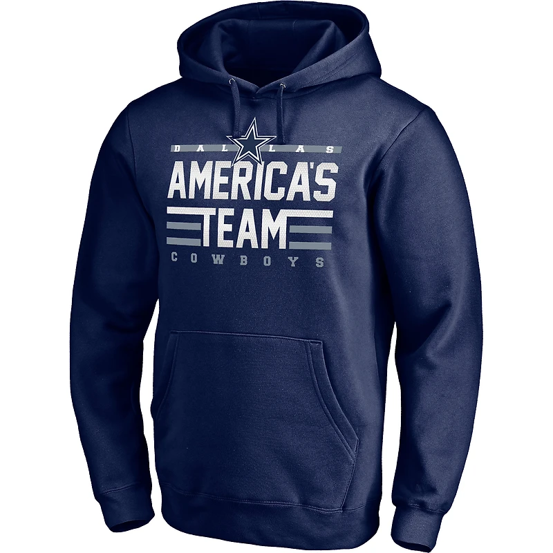 Sweat à capuche Majestic Navy Dallas Cowboys Hometown Collection America's Team pour homme