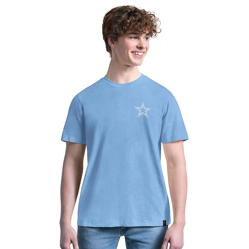 T-shirt bleu clair Margaritaville pour homme des Cowboys de Dallas « Attendez le match »