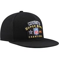 Casquette snapback noire Mitchell & Ness pour hommes des Dallas Cowboys 1992 NFL Super Bowl Champions