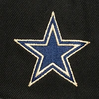 Men's Mitchell & Ness Black Dallas Cowboys Cream Script Snapback Hat