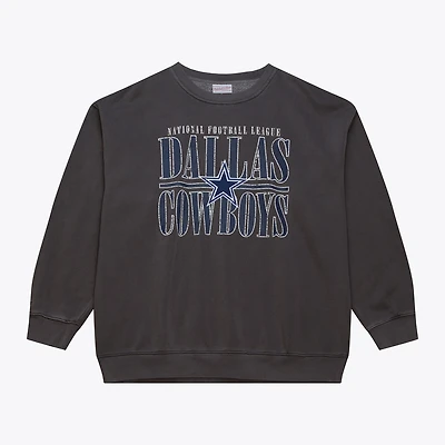 Men's Mitchell & Ness Black Dallas Cowboys Downtown Collection Fleece Sweatshirt