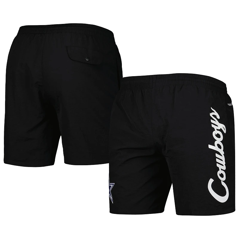 Short en nylon noir Dallas Cowboys Team Essentials pour homme de Mitchell & Ness