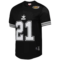 Men's Mitchell & Ness Deion Sanders Black Dallas Cowboys Retired Player Name Number Mesh Top