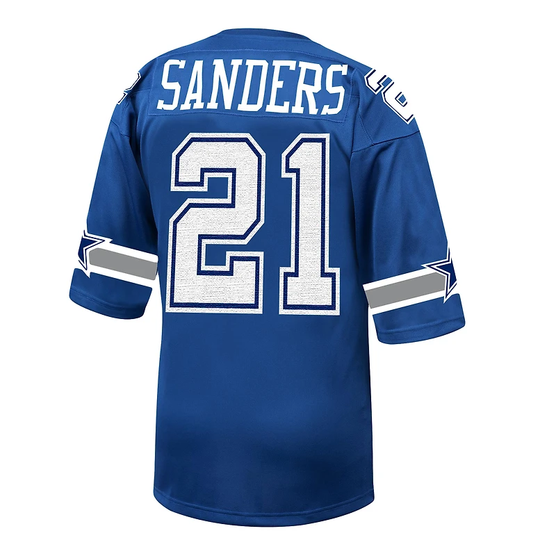 Maillot de joueur retraité authentique Mitchell & Ness Deion Sanders Royal Dallas Cowboys 1996 pour hommes
