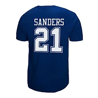T-shirt avec nom et numéro du joueur retraité Mitchell & Ness Deion Sanders des Royal Dallas Cowboys pour hommes
