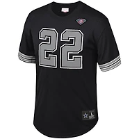 Men's Mitchell & Ness Emmitt Smith Black Dallas Cowboys Retired Player Name Number Mesh Top