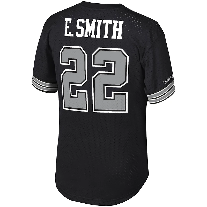 Men's Mitchell & Ness Emmitt Smith Black Dallas Cowboys Retired Player Name Number Mesh Top