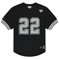 Men's Mitchell & Ness Emmitt Smith Black Dallas Cowboys Retired Player Name Number Mesh Top