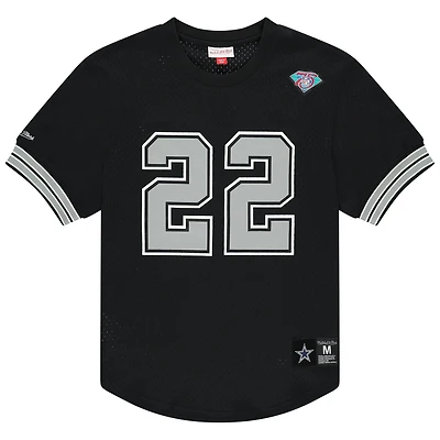 Men's Mitchell & Ness Emmitt Smith Black Dallas Cowboys Retired Player Name Number Mesh Top