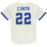 Men's Mitchell & Ness Emmitt Smith Cream Dallas Cowboys Name Number Mesh Button-Up Baseball Jersey