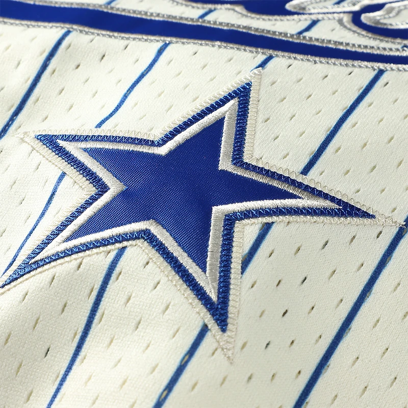Maillot de baseball boutonné en maille crème Mitchell & Ness Emmitt Smith pour homme, Cowboys Dallas, avec nom et numéro