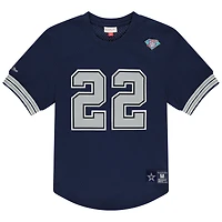 Men's Mitchell & Ness Emmitt Smith Navy Dallas Cowboys Retired Player Name Number Mesh T-Shirt