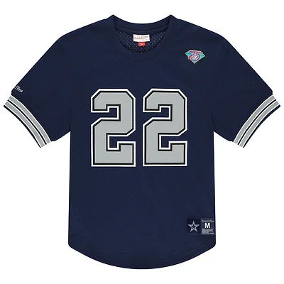 Men's Mitchell & Ness Emmitt Smith Navy Dallas Cowboys Retired Player Name Number Mesh T-Shirt