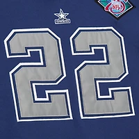Sweat à capuche pour homme Mitchell & Ness Emmitt Smith bleu marine avec nom et numéro de joueur retraité des Cowboys Dallas