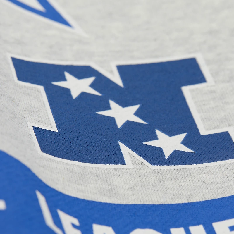 Sweat-shirt en molleton rétro imprimé all-over gris chiné Mitchell & Ness pour homme, motif Cowboys de Dallas