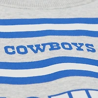 Sweat-shirt en molleton rétro imprimé all-over gris chiné Mitchell & Ness pour homme, motif Cowboys de Dallas