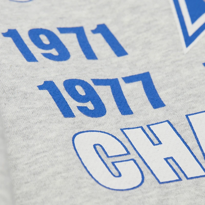 Sweat-shirt en molleton rétro imprimé all-over gris chiné Mitchell & Ness pour homme, motif Cowboys de Dallas